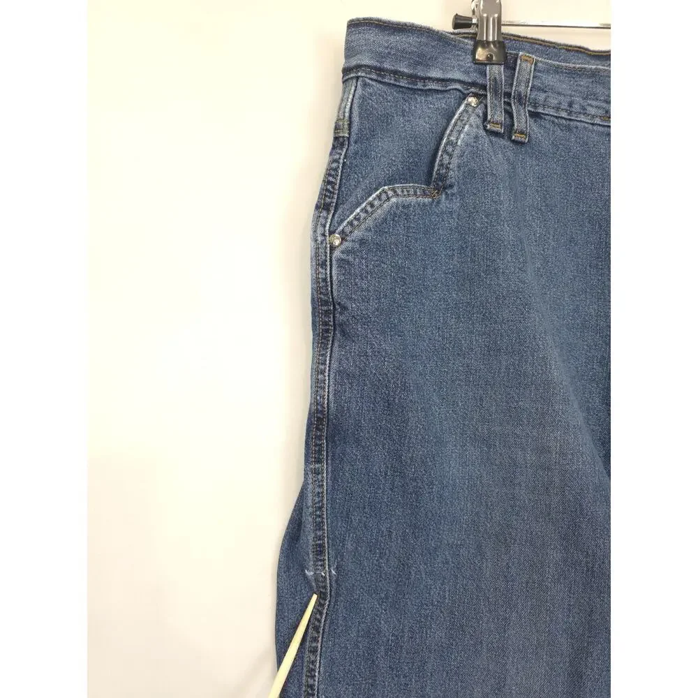 Rockies Denim Capri Bareback High Rise Front Pockets‎ Women 15 Blue Jeans Vtg